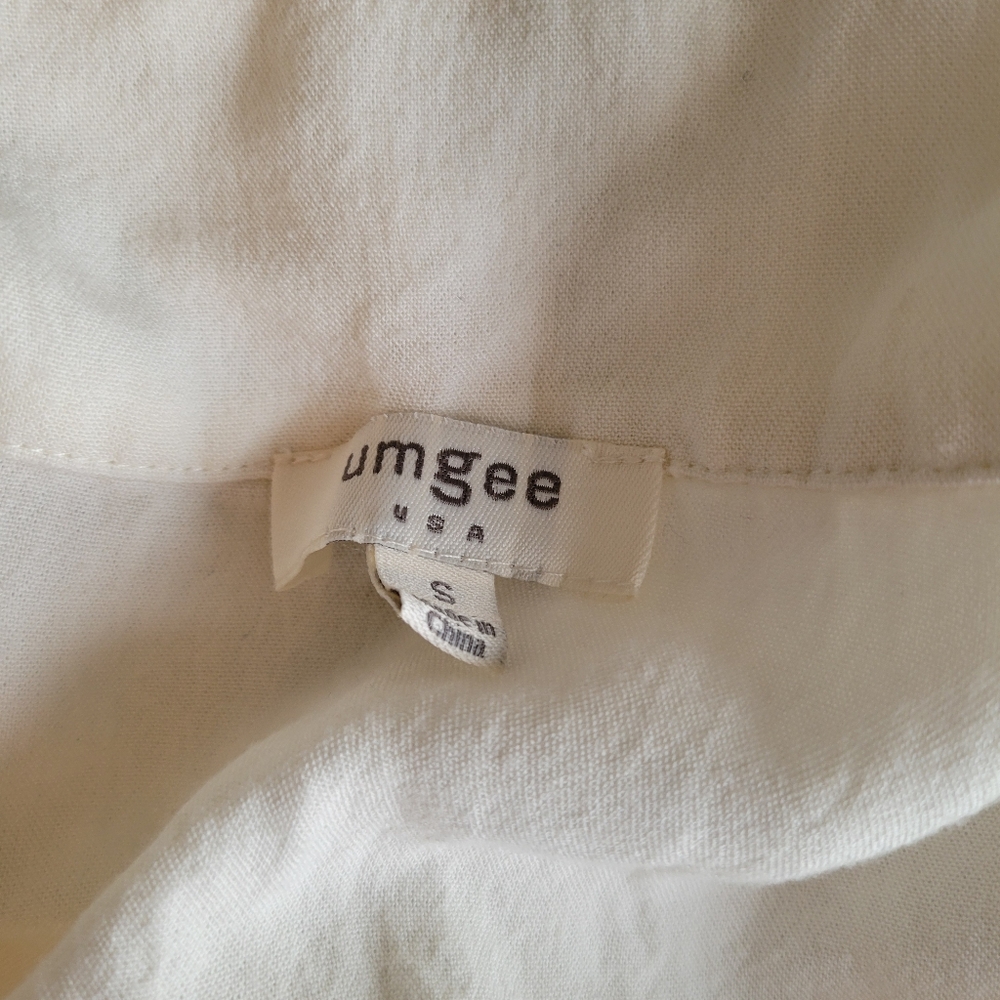Umgee Off White Cotton Button Up Size Small - Picture 4 of 9